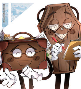 Briefcase & Coffin (Don't Hug Me I'm Scared)